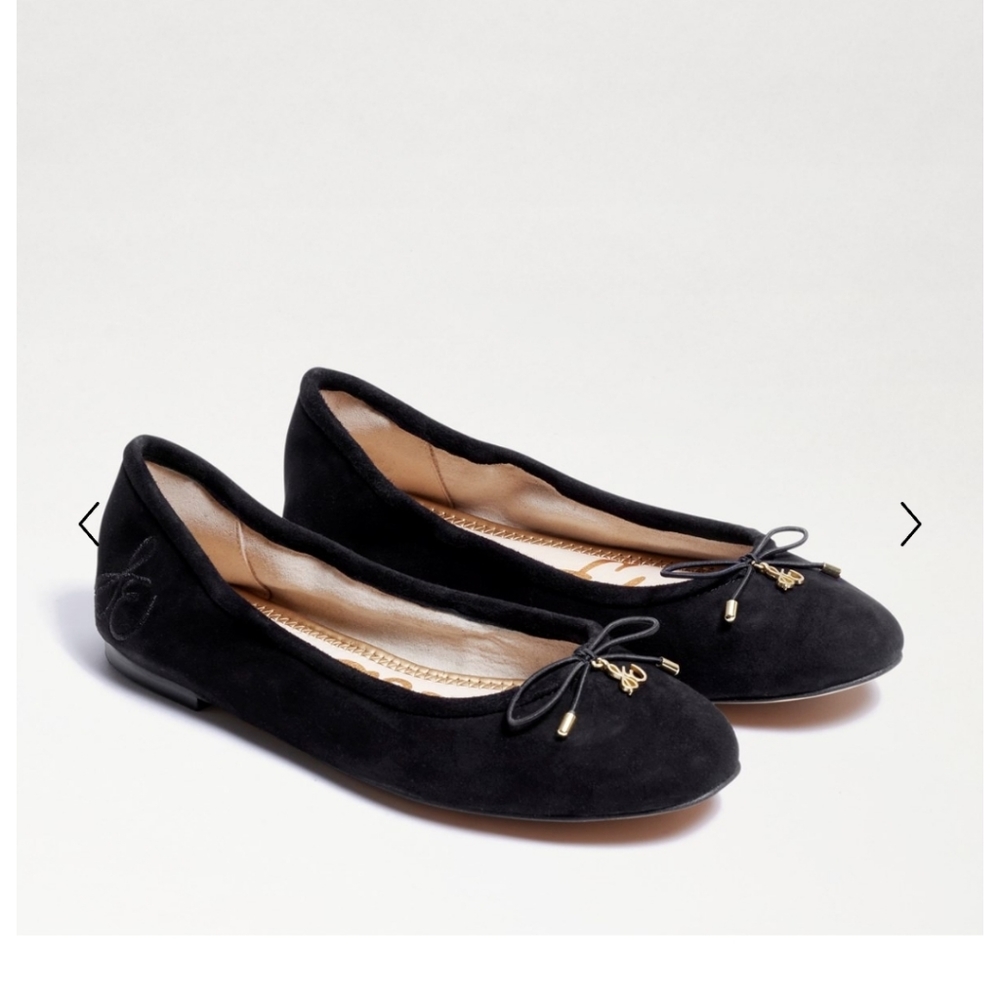 Sam Edelman Felicia Ballet Flats Black Suede Size 8M